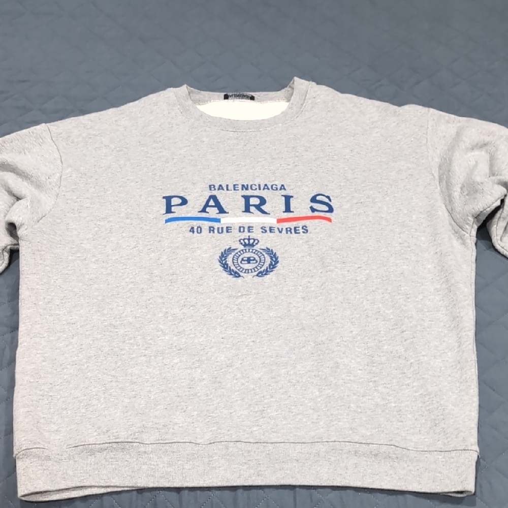 Balenciaga Grey Paris Crewneck